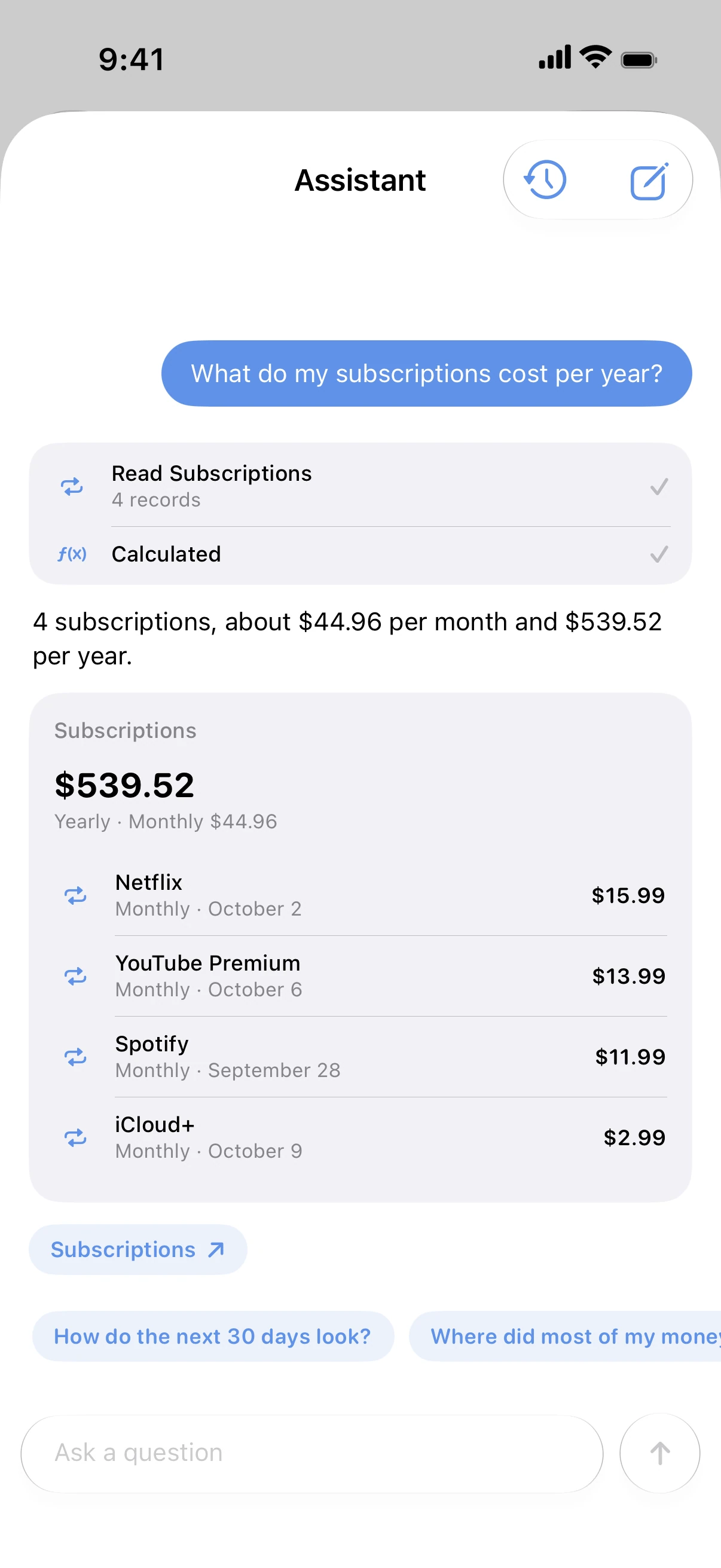 Spendry: Assistant