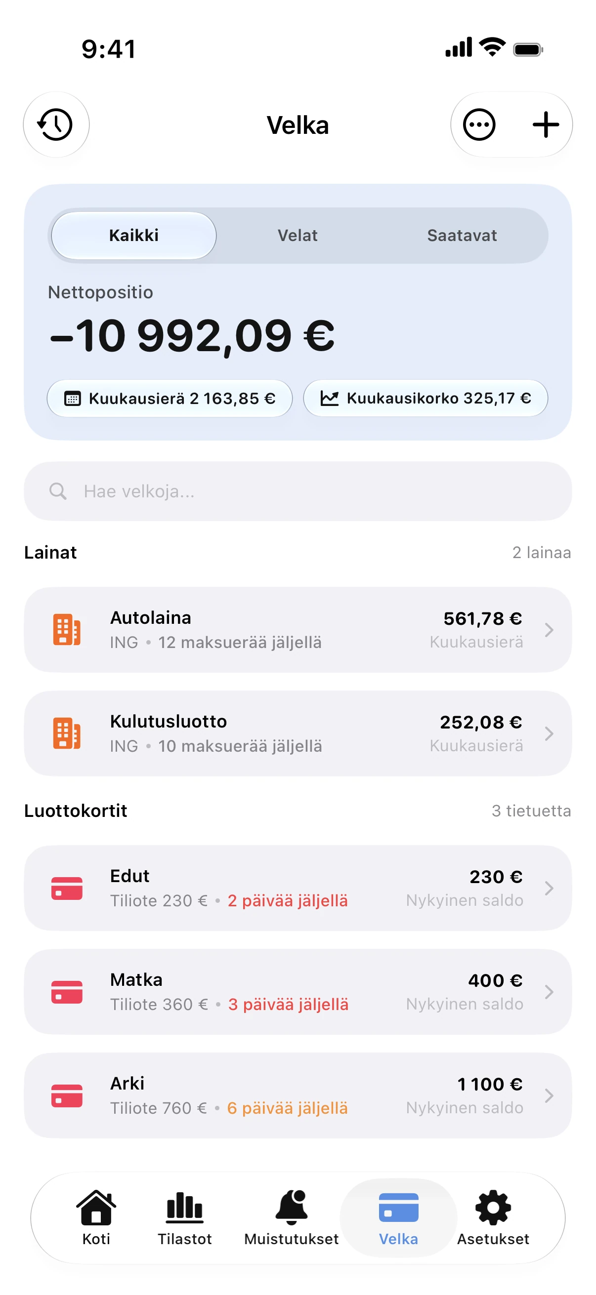 Spendry: Velat