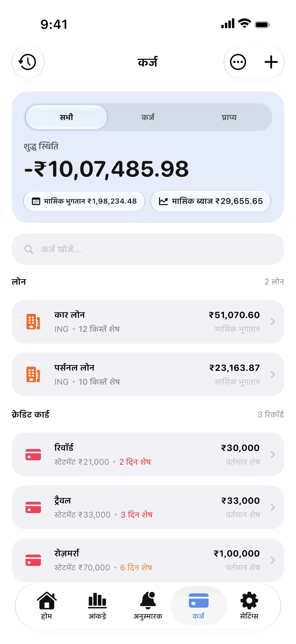 Spendry: ऋण