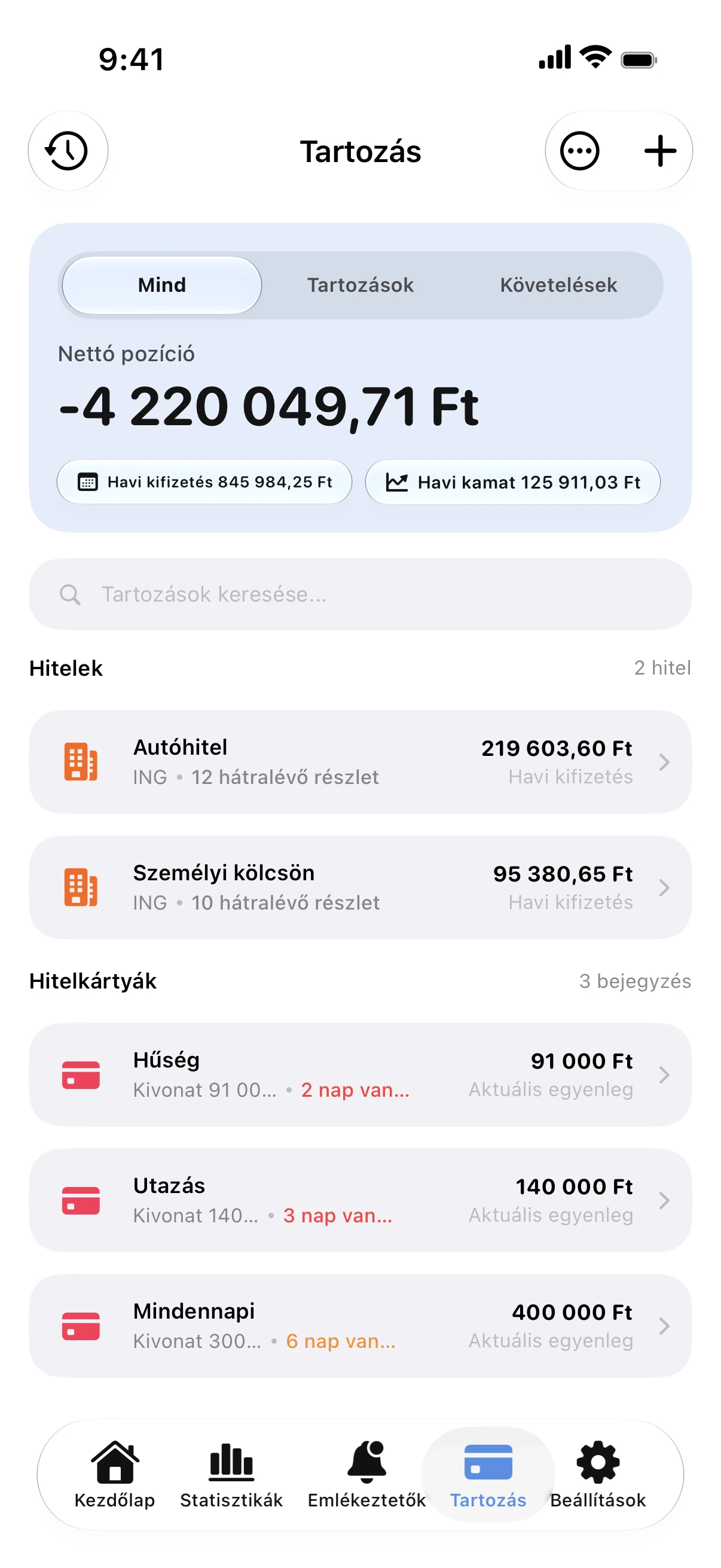 Spendry: Adósságok