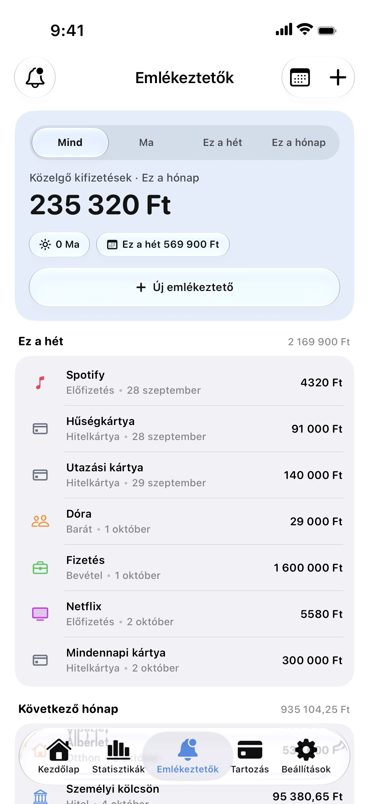 Spendry: Emlékeztetők