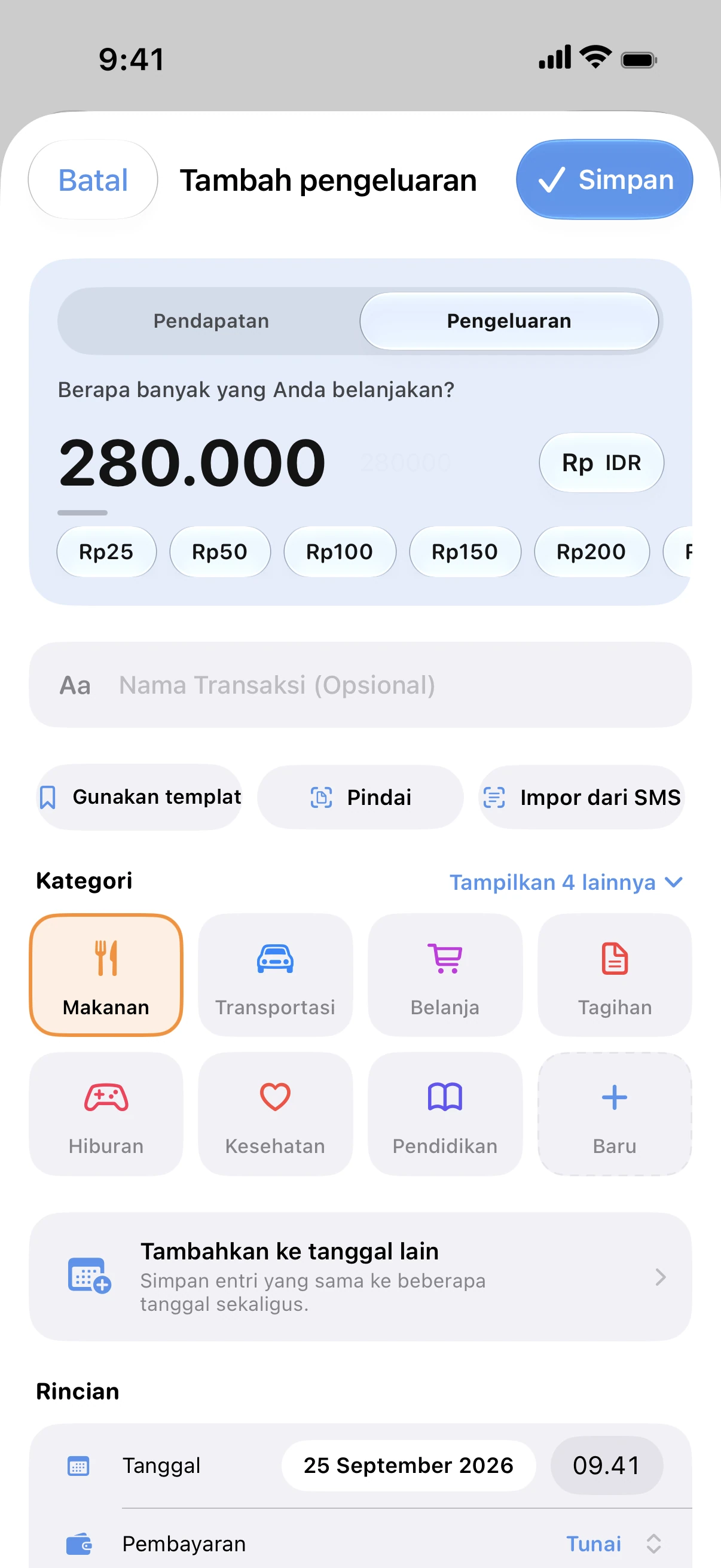 Spendry: Tambah Pengeluaran