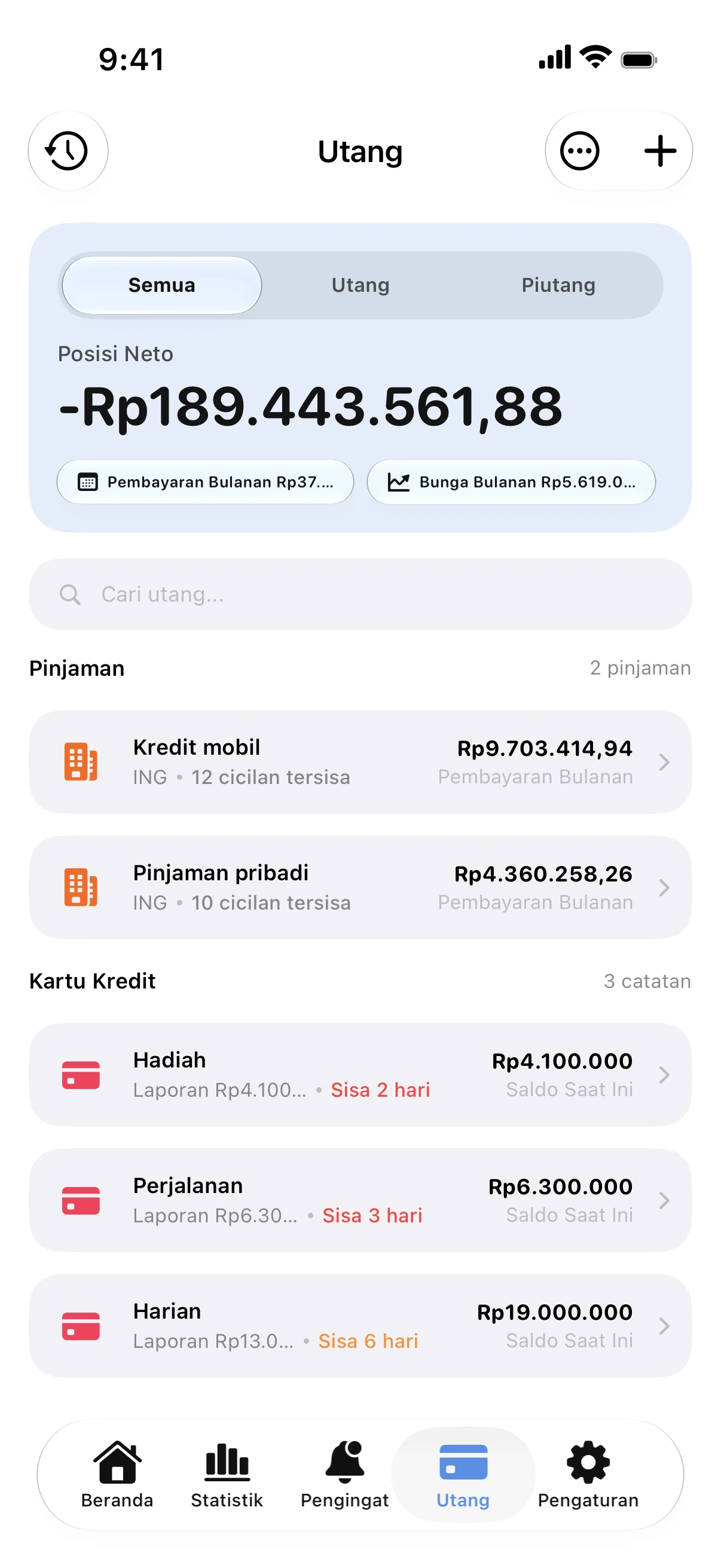 Spendry: Utang