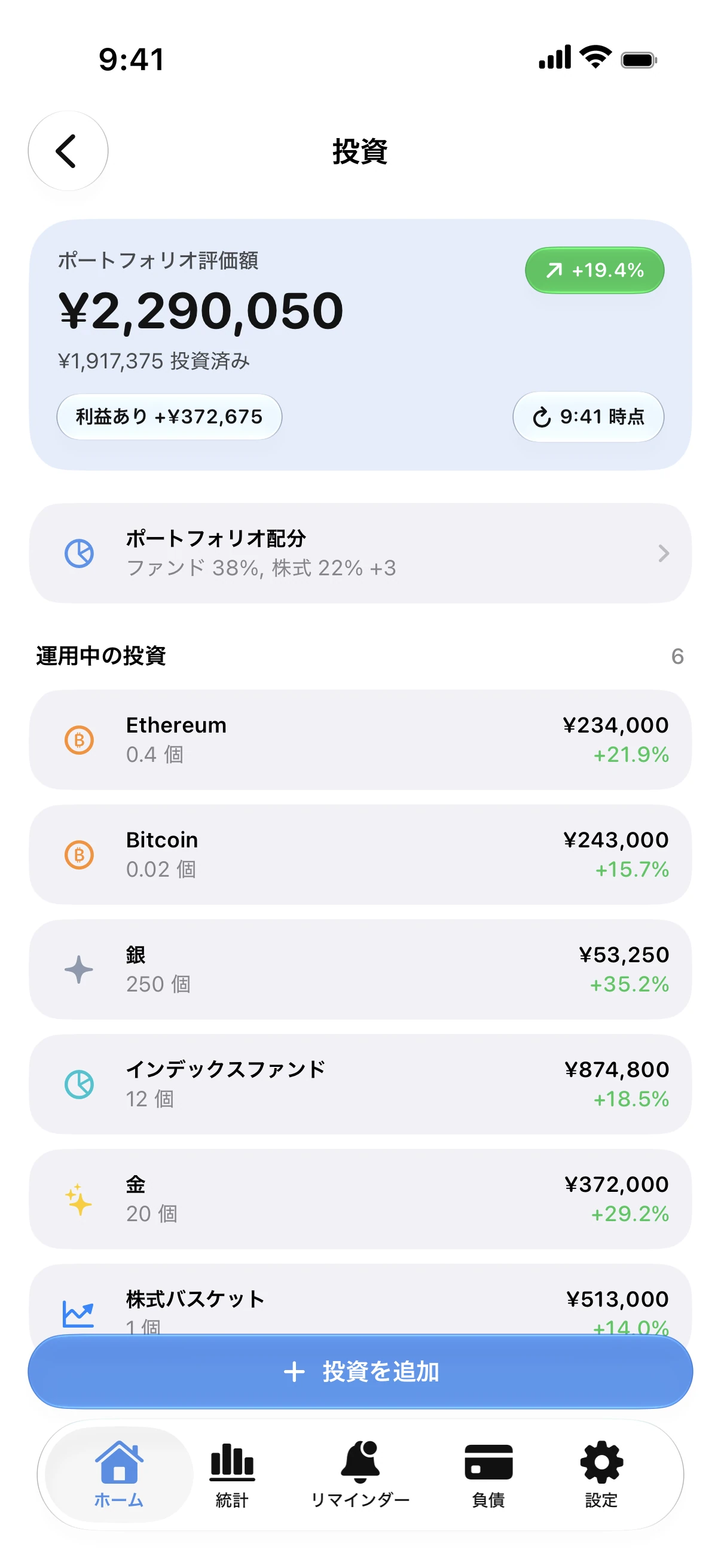 Spendry: 投資