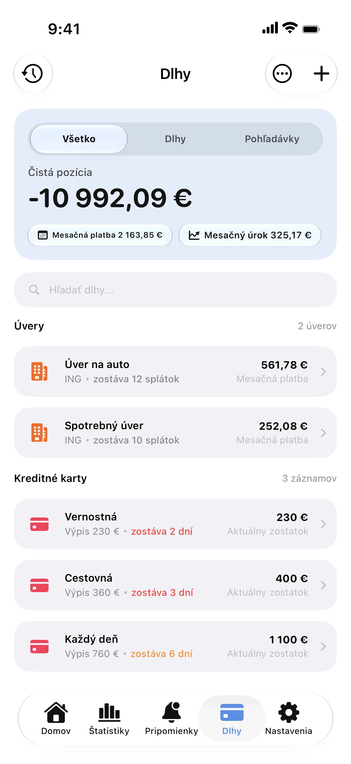 Spendry: Dlhy